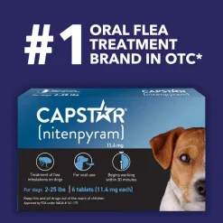 Pack of 6 Tablet For Flea Infestations Under 25Lb Dogs by Capstar