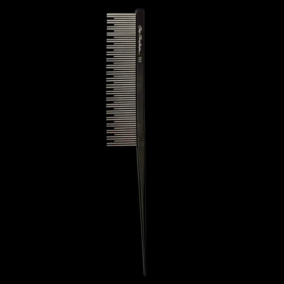 7" Parting Comb Dual Tooth Black by Chris Christensen