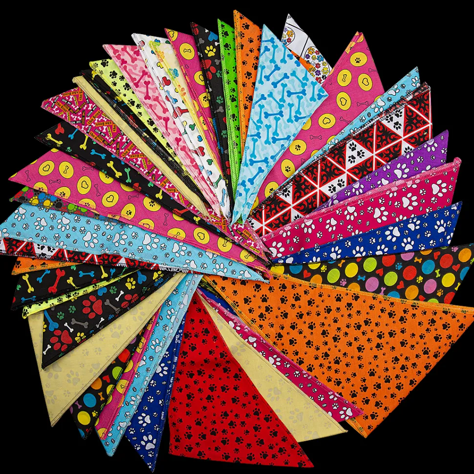 Paws & Bones Bandanas - 60 Assorted Sizes and Patterns by Bandanas Unlimited