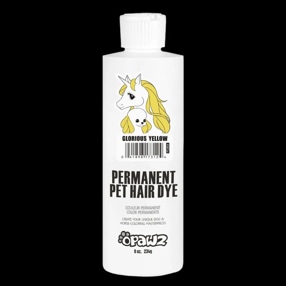 Permanent Dog Hair Dye Glorious Yellow 8oz by Opawz