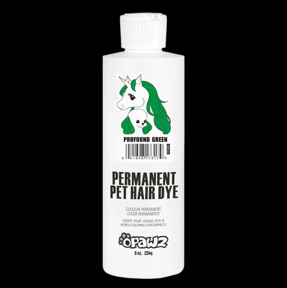 Permanent Dog Hair Dye Profound Green 8oz by Opawz