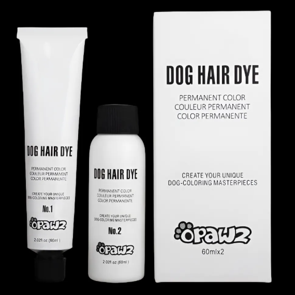 Permanent Dog Hair Dye Set Super Black 2oz by Opawz