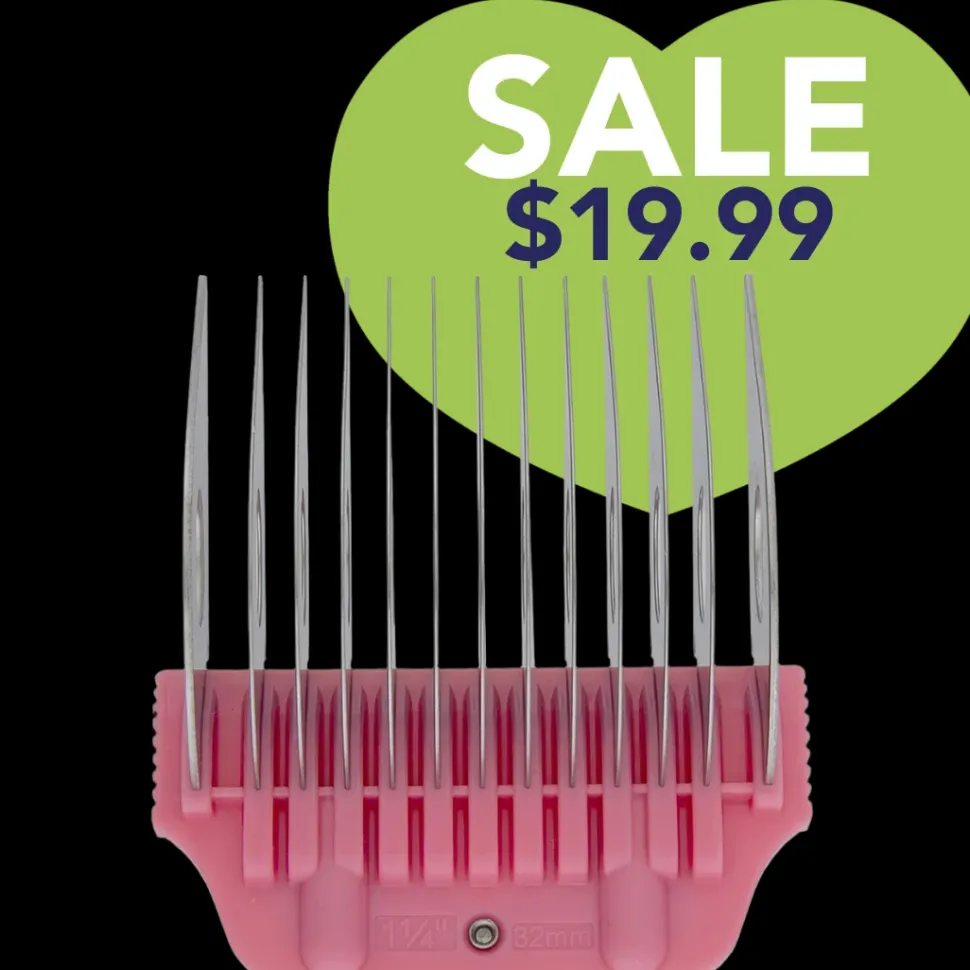 1 1/4″ Pink Wide Snap on Comb by PetStore.Direct