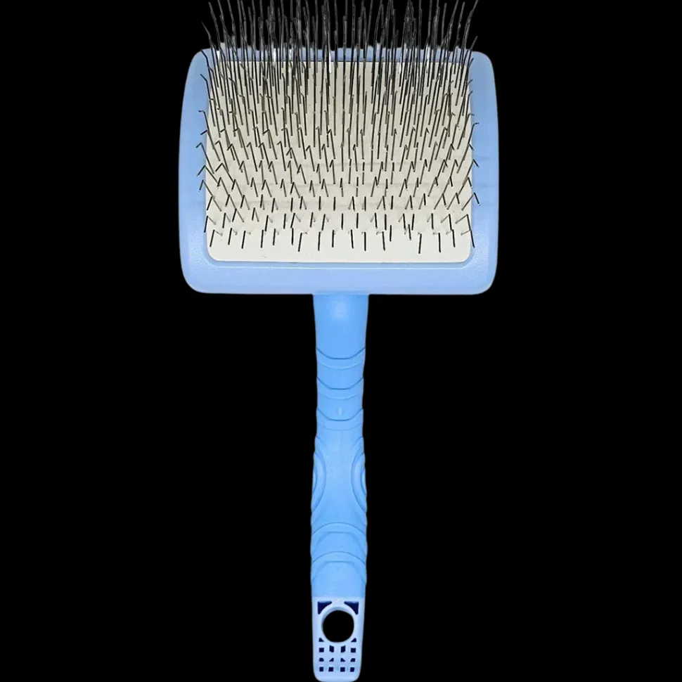 Plastic Handle Large Slicker Brush Blue by Zolitta
