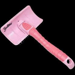 Plastic Handle Medium Slicker Brush Pink by Zolitta