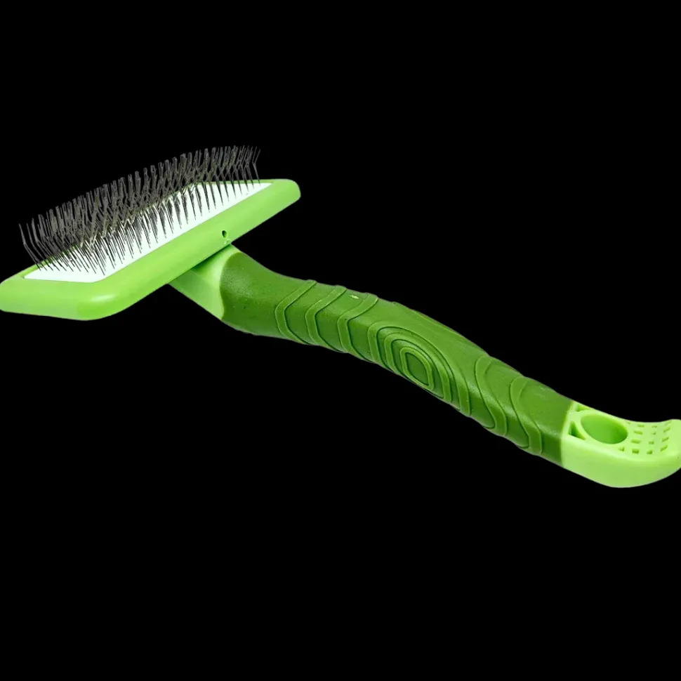Plastic Handle Small Fluff Brush Green by Zolitta