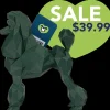 Poodle Business Card Holder Silk Blue Green by Kumpe3D