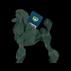 Poodle Business Card Holder Silk Blue Green by Kumpe3D