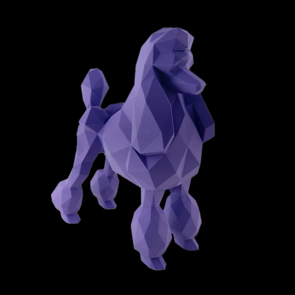 Poodle Business Card Holder Purple by Kumpe3D