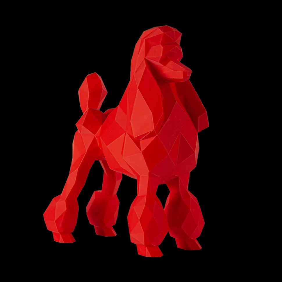Poodle Business Card Holder Red by Kumpe3D