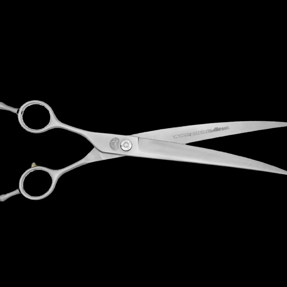 7" Premium Curve Left-Handed Grooming Shears by PetStore.Direct