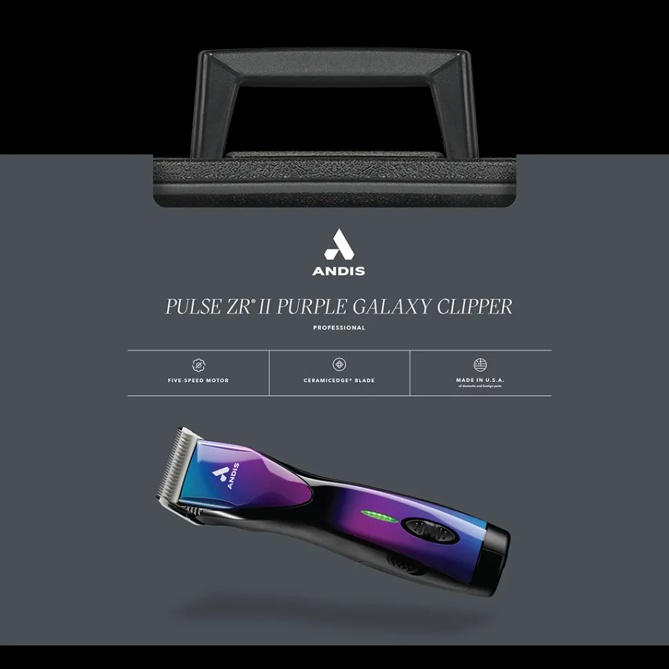 Pulse ZR II Purple Clipper with Free 4FW and 5FW Blades by Andis