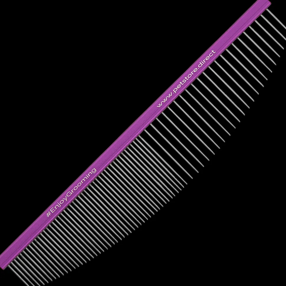 6.5" 50/50 Purple Half-Moon Comb by PetStore.Direct