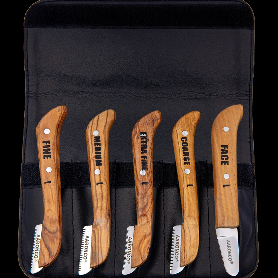 Set of 5 Left Handed Stripping Knife 723L by Aaronco
