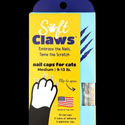 Silver Sparkle Feline Medium Nail Caps by Soft Claws