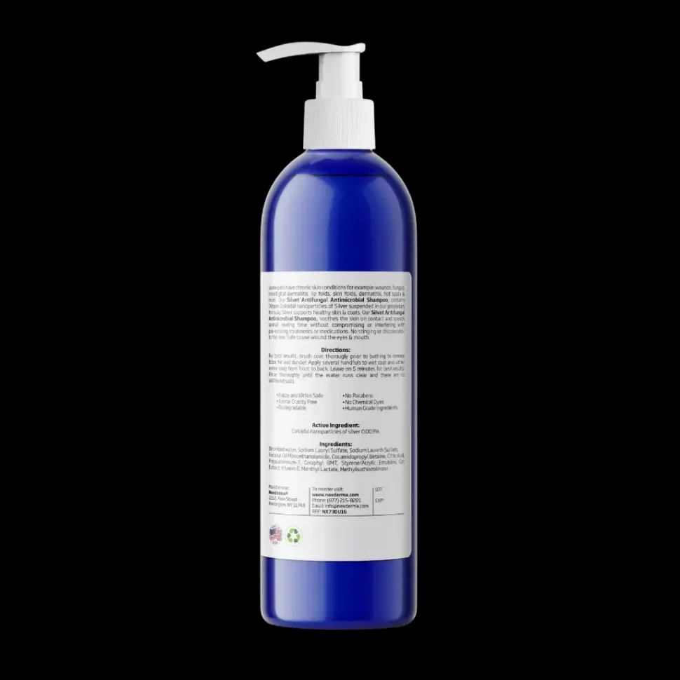 Silvet Unscented Antifungal Antimicrobial Shampoo 16oz by Nexderma