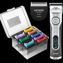 Spektra Clipper with Metaplex 8pc Metal Comb Set and Katana Blade by Artero