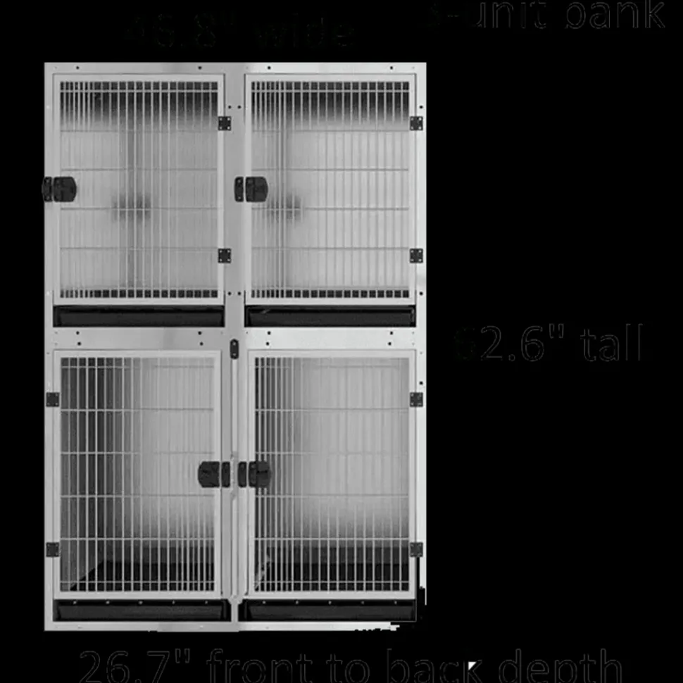 Stainless Steel Cage Banks by PetStore.Direct