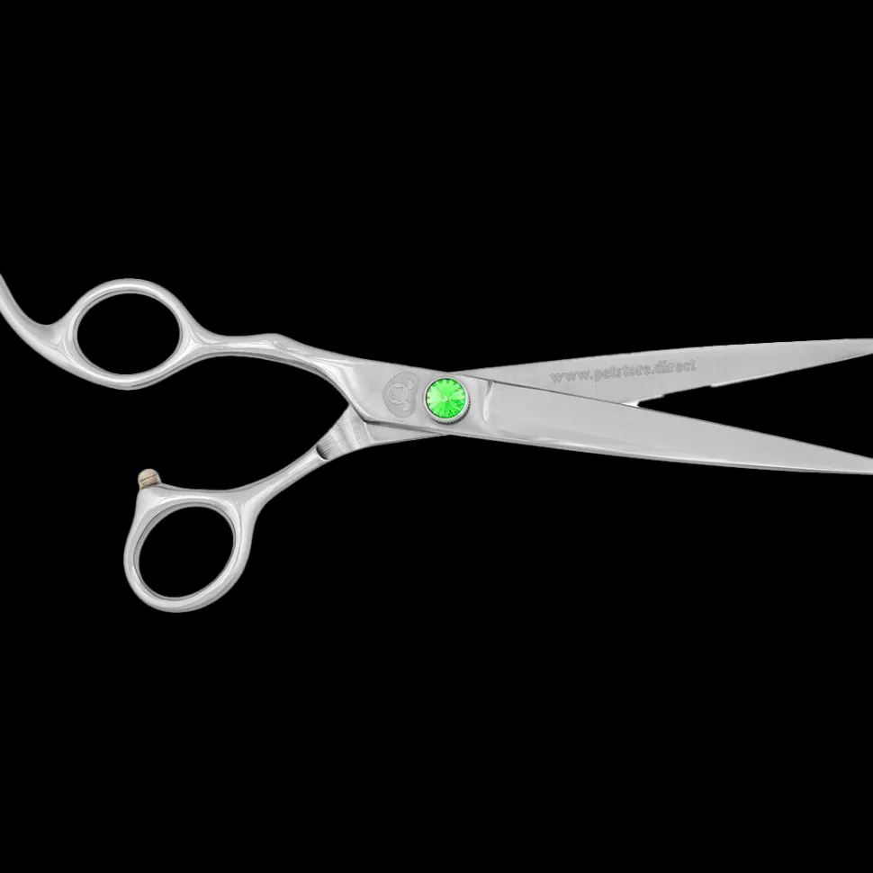 7" Straight Left-Handed Grooming Shears by PetStore.Direct