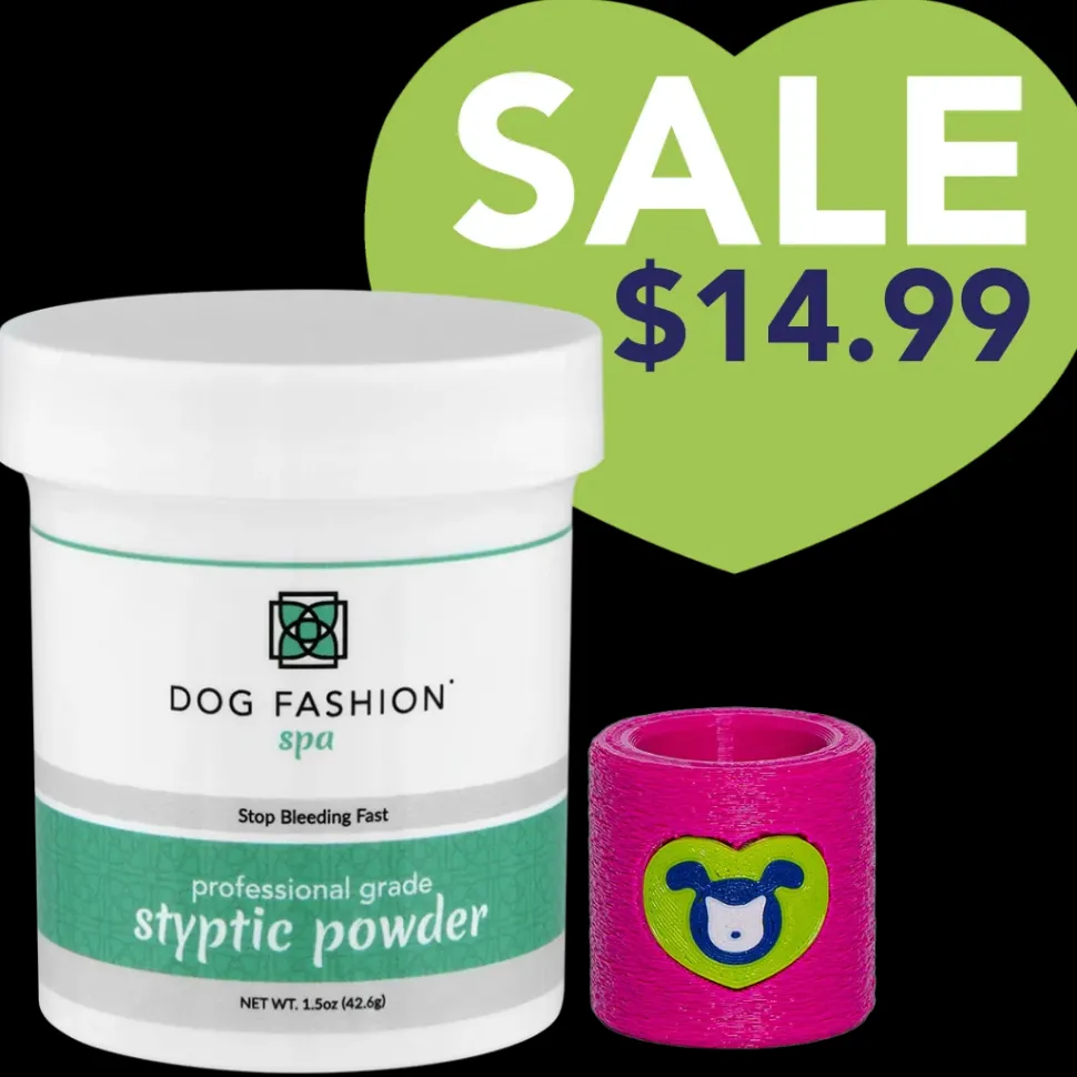 Styptic Powder with Free Holder Magenta by Dog Fashion Spa