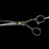 5.5" 35T Black Floral Thinning Shears by PetStore.Direct