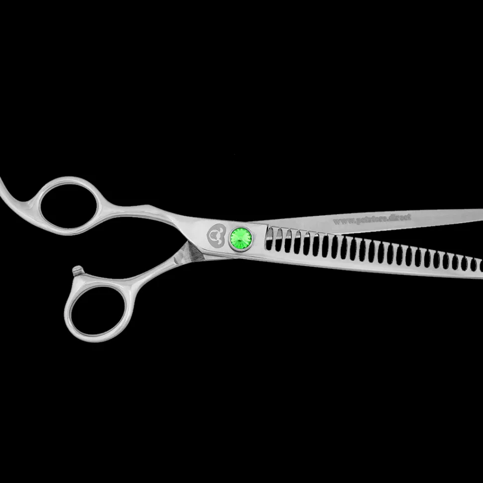7" 21T Straight Left-Handed Chunker Shears by PetStore.Direct