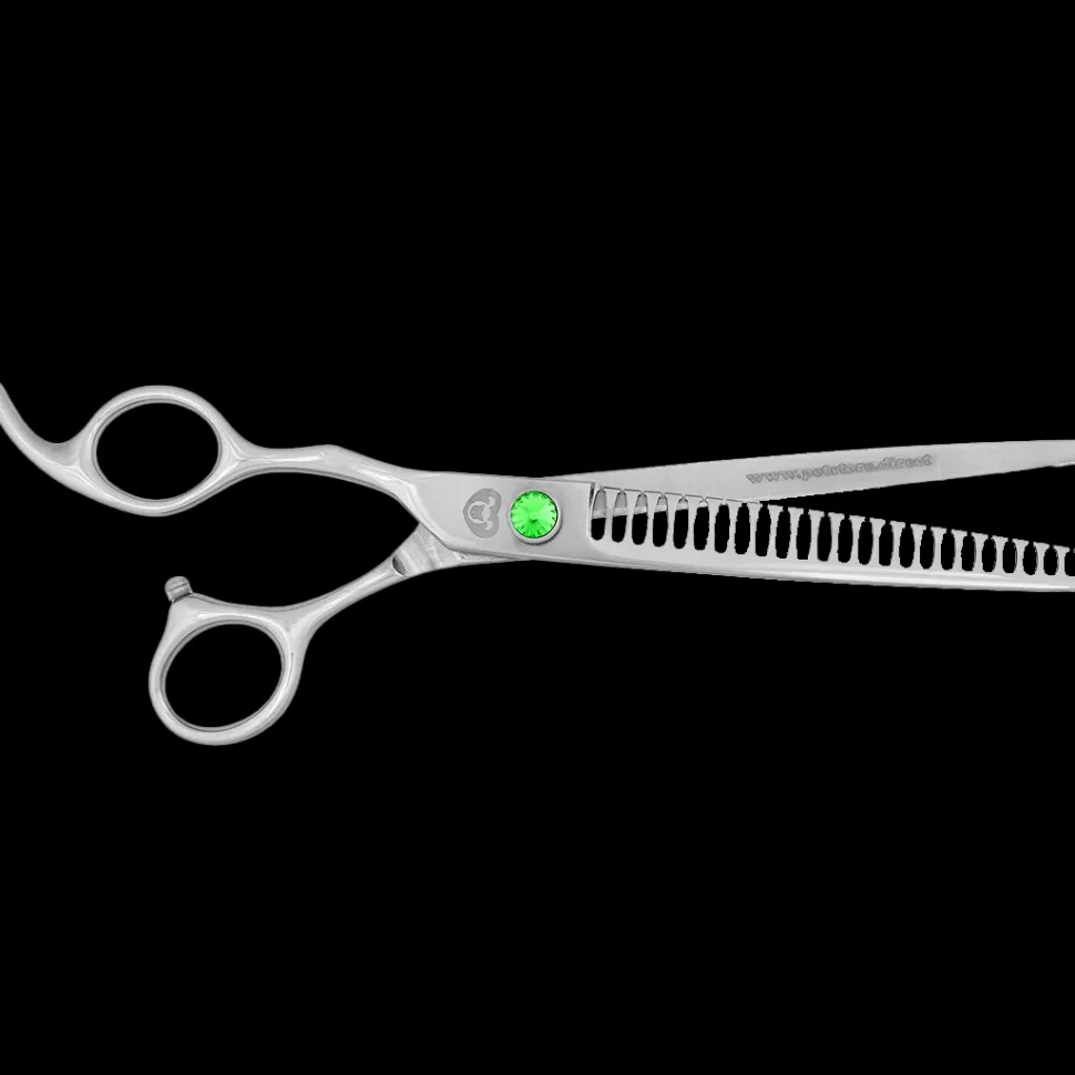 7" 24T Straight Left-Handed Chunker Shears by PetStore.Direct
