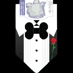 Tuxedo With Rose Wedding Dog Bandana by Dog Fashion Living