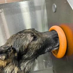 UFO Slow Feeder Dog Bowl Orange by LickiMat