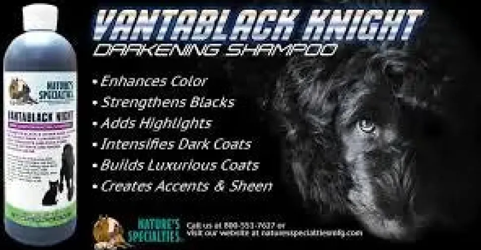 Vantablack Night Dark Coat Enhancing Shampoo 16oz by Nature's Specialties