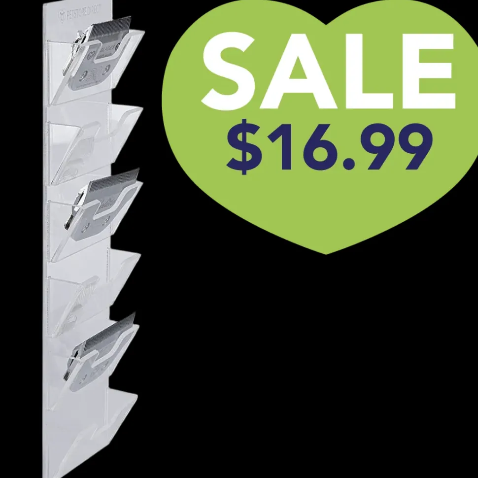 Wall Wide 6 Blades Holder Clear by PetStore.Direct
