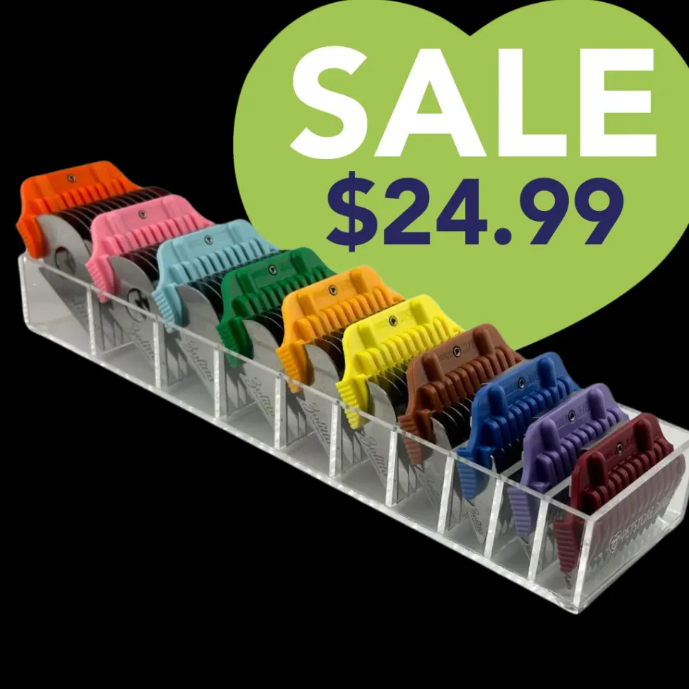 Wide 10 Blades/Combs Guard Holder Clear by PetStore.Direct