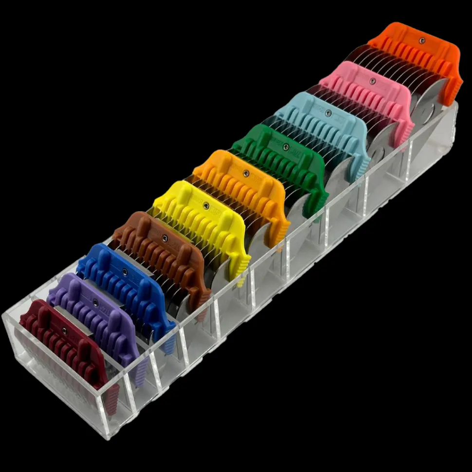Wide 10 Blades/Combs Guard Holder Clear by PetStore.Direct