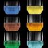 Wide Combs Colored Set of 6 (3/8" through 1") by PetStore.Direct
