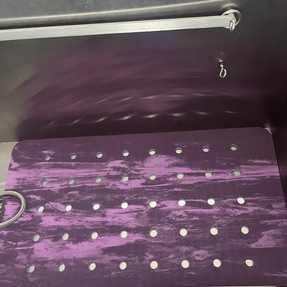 40"x22" SpawMat Tub Mat Mixed Monochromatic Blue/Purple by PawMat